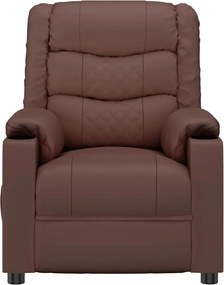 vidaXL Πολυθρόνα Ανακλινόμενη Καφέ από Συνθετικό Δέρμα