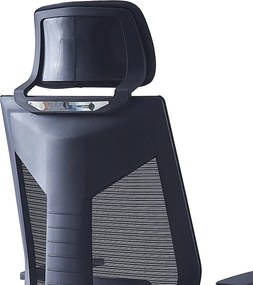 Καρέκλα γραφείου διευθυντή Commend pakoworld ύφασμα mesh μαύρο