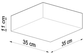 Sollux Φωτιστικό οροφής Horus 2,PVC,2xE27/60w