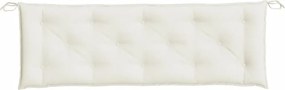 vidaXL Μαξιλάρι Πάγκου Κήπου Κρεμ 150x50x7 εκ. Ύφασμα