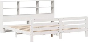 vidaXL Σκελετός Κρεβ. Χωρίς Στρώμα Λευκό 180x200 εκ Μασίφ Πεύκο
