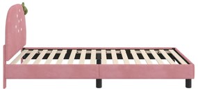 vidaXL Κρεβάτι Παιδικής Κρεβατοκάμαρας με Κεφαλάκι Ροζ 80 x 200 cm