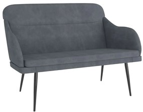 vidaXL Πάγκος Σκούρο Γκρι 110x76x80 εκ. Βελούδινος