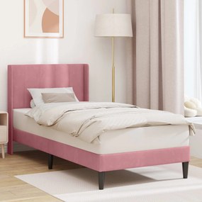 vidaXL Σκελετός Κρεβατιού Ροζ 80 x 200 cm Βελούδο