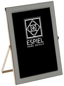 Κορνίζα FAM605 10x15cm Grey-Gold Espiel Μέταλλο