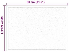 vidaXL Χαλάκι Εξώπορτας Μαύρο 60 x 40 x 1.2 εκ. Ύφασμα τέντι
