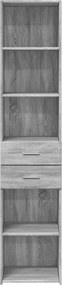 vidaXL Ντουλάπι Γκρι Sonoma 40x42,5x185 εκ. από Επεξεργασμένο Ξύλο
