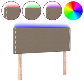 vidaXL Κεφαλάρι Κρεβατιού LED Taupe 90x5x78/88 εκ. Υφασμάτινο