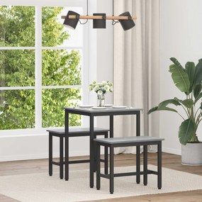 vidaXL Τραπεζαρίες ΜΕΤΑΛΛΟ