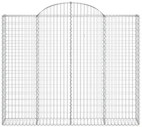 vidaXL Συρματοκιβώτια Τοξωτά 12 τεμ. 200x30x160/180 εκ. Γαλβαν. Ατσάλι