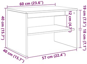 ΝΤΟΥΛΑΠΙ ΤΗΛΕΟΡΑΣΗΣ  ΛΕΥΚΟ 60X40X40 CM ΚΑΤΑΣΚΕΥΑΣΜΕΝΟ ΞΥΛΟ 859100