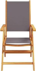 vidaXL Σετ Τραπεζαρίας Κήπου 7 τεμ. Ανθρακί Ύφασμα/Μασίφ Πεύκου