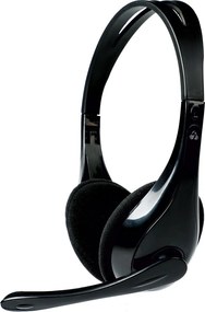 Powertech PT-734 Headphones με μικρόφωνο,105dB, 40mm, 3.5mm, 1.8m, μαύρο