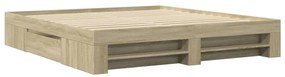 vidaXL Πλαίσιο Κρεβατιού Χωρ. Στρώμα Sonoma Δρυς 200x200 εκ. Επ. Ξύλο
