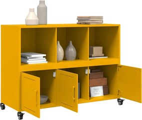 vidaXL Ντουλάπι Μουσταρδί 100,5x39x72 εκ. από Ατσάλι