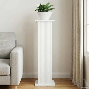 vidaXL Βάση φυτών Γυαλιστερό Λευκό 30,5 x 30 x 100,5 εκ