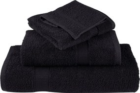 vidaXL Πετσέτες Premium Σετ 8 Τεμ. SOLUND Μαύρο 600 γρ/μ²