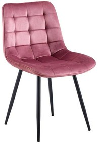 Καρέκλα Myriam-R ΕΜ7913,1R 50x58x83cm Dirty Pink-Black Metal, Fabric