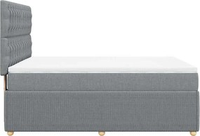 vidaXL Κρεβάτι Boxspring με Στρώμα Αν. Πράσινο 160x200εκ Υφασμάτινο