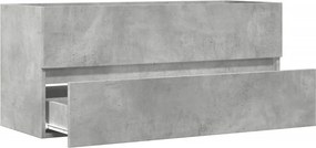 vidaXL Ντουλάπι Νιπτήρα Γκρι Σκυροδέματος 100x38,5x45 εκ. Επεξ. Ξύλο