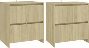 vidaXL Ντουλάπια 2 τεμ. Sonoma Δρυς 70 x 41 x 75 εκ. από Επεξ. Ξύλο