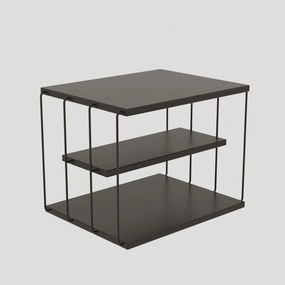 Βοηθητικό Τραπεζάκι Ανθρακί / Μαύρο FLIDI 50x40x33