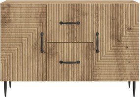 vidaXL Πλαϊνό γραφείο Artisan Δρυς 89 x 34,5 x 60 εκ.
