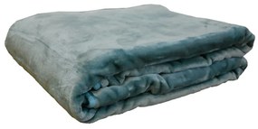 Κουβέρτα Βελουτέ Υπέρδιπλη (220x240) Anna Riska Unicolour Velour Γαλάζιο