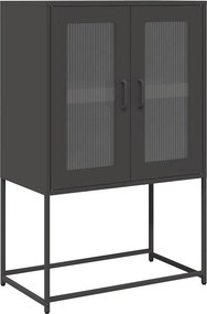 vidaXL Highboard Μαύρο 68x39x107 cm Ατσάλι