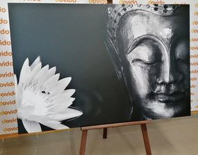 Εικόνα του θεϊκού Βούδα σε ασπρόμαυρο