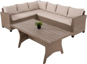 ΣΕΤ ΣΑΛΟΝΙ ΓΩΝΙΑ & ΤΡΑΠΕΖΙ CARSON HM6078.02 ΜΟΚΑ ΣΥΝΘ.RATTAN-ΜΑΞΙΛΑΡΙΑ