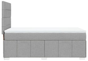 ΚΡΕΒΑΤΙ BOXSPRING ΜΕ ΣΤΡΩΜΑ ΑΝΟΙΧΤΟ ΓΚΡΙ 100X200 ΕΚ. ΥΦΑΣΜΑΤΙΝΟ 3293879