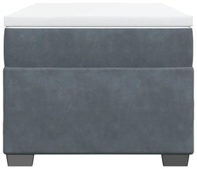 vidaXL Κρεβάτι Boxspring με Στρώμα Σκούρο Γκρι 90x200 εκ. Βελούδινο