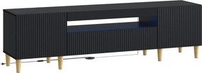 vidaXL Ντουλάπα LED Τηλεόρασης ARNHEM 153 x 35 x 43 εκ Μαύρο