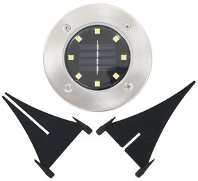 vidaXL Σποτ Ηλιακά Χωνευτά - Καρφωτά LED 8 τεμ. Πολύχρωμα