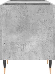 vidaXL Δισκοθήκη Γκρι Σκυροδέματος 121x38x48 εκ. Επεξεργασμένο Ξύλο