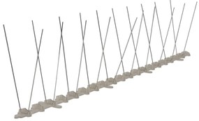 vidaXL Απωθητικές Ακίδες Περιστεριών 2 Σειρών Σετ των 6 3 μ. Πλαστικές