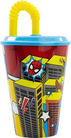 Κούπα με Καλαμάκι με Spider-Man CZ11366 430 ml