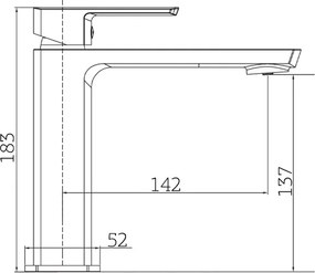 Orabella Ardesia 10332 Chrome - Μπαταρία νιπτήρα