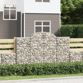 vidaXL Συρματοκιβώτια Τοξωτά 40 τεμ. 200x50x120/140 εκ. Γαλβαν. Ατσάλι