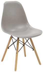 Καρέκλα Julita PP γκρι-φυσικό πόδι 46x50x82εκ 46x50x82 εκ.