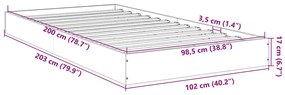 Πλαίσιο Κρεβατιού Χωρ. Στρώμα Sonoma Δρυς 100x200εκ Επ. Ξύλο - Καφέ