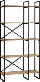 Βιβλιοθήκη Dusan Megapap χρώμα sepet oak 87,5x30x175εκ.
