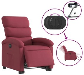 vidaXL Πολυθρόνα Ηλεκτρική Ανακλ. Μπορντό Υφασμάτινη