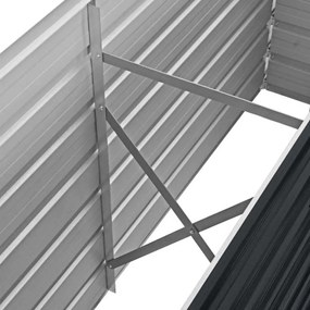 vidaXL Ζαρντινιέρα Υπερυψωμένη Ανθρακί 160x40x45 εκ. Γαλβαν. Χάλυβας