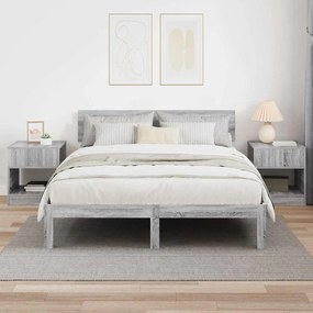 vidaXL End Table 2 pcs Γκρίζο Σονομα 40,5 x 40 x 45 εκ