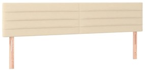 vidaXL Κεφαλάρια Κρεμ Ύφασμα 200x5x78/88 εκ.