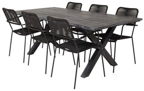 Σετ Τραπέζι και καρέκλες Dallas 2872, Ξύλο, Σχοινί, Ξύλο: Ακακία | Epipla1.gr