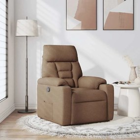 vidaXL Πολυθρόνα Ανακλινόμενη Καφέ Υφασμάτινη