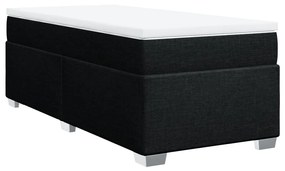 vidaXL Κρεβάτι Boxspring με Στρώμα Μαύρο 80 x 200 εκ. Υφασμάτινο